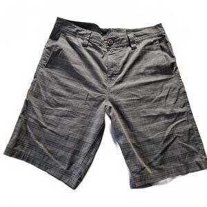 Volcom Men's Gray Plaid Shorts Size 30